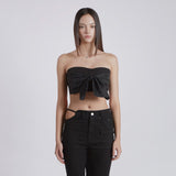 LAYERED KNOT TOP(BLACK)