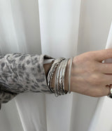 Mixed silver bangle SET