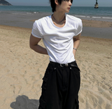 クロップマッスルフィットTシャツ