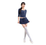 BLOSSOM PICOT MINI SKIRT [NAVY]