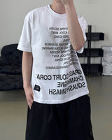 Coral Lettering Short Sleeve T-Shirt