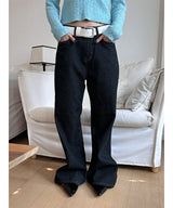 [Unisex] Black golgi flare denim pants