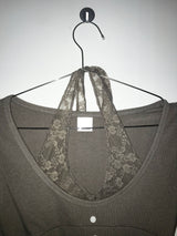  estrogen lace halter top(3 color) 