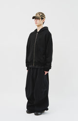 (MADE) neWave Short Zip Hoodie_Black