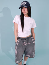 バスケットボールデニムハーフパンツ (GRAY)