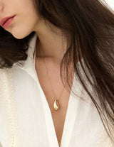 26SS★ Champagne Full Moon Big Bowl Long Necklace