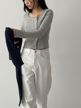 Scoop Stripe Cardigan T-Shirt