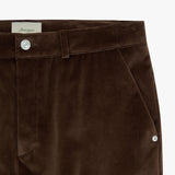 Strangerリラックスフィットヴェルベットカーゴパンツ(Brown)