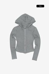 Ophelia slim hooded zip-up