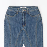 Denim bootcut line pants