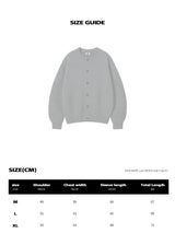 [Unisex] RÉSERVE BUTTON OVER FIT CARDIGAN [GRAY]