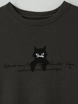 ローラキャットフレンズTシャツ チャコール