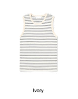 Rubber striped sleeveless top
