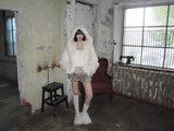 Hoodie fox fur-JK (White)