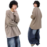 オーバーダンブルボックスン長袖Tシャツ