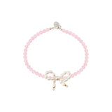 [925 SILVER] Pearl Ribbon Bracelet (2colors)