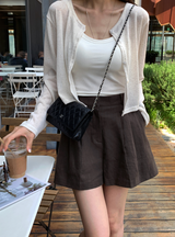 Setter Linen Crop Knit Cardigan / 9 colors