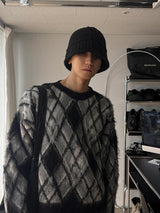 ASCLO Fade Argyle Hairy Knit (2color)