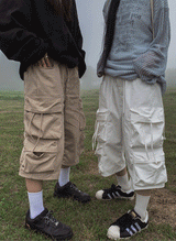 ユーティリティストラップバミューダカーゴパンツ