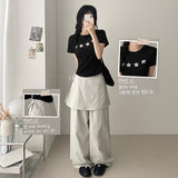 Flower Point Slim Short-Sleeved T-Shirt