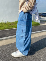 Big Pocket Balloon Cargo Denim Pants 2C
