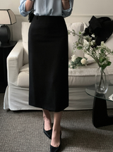 Lavin H-line Slit Long Skirt / 4 colors
