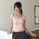 Notter Double Lace Square Short Sleeve T-shirt