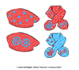 New UnsocialNight original autumn and winter 水玉模様ニット両面ベレー帽 women