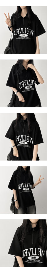 リヴェン ハーフジップ アノラック ショートスリーブ Tシャツ