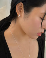 Layer of U earring (silver)
