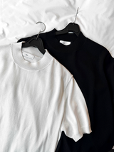 マッスルフィットクールハーフネックニット半袖Tシャツ