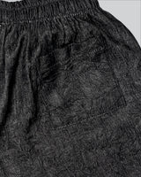 CRINKLE SHORTS DENIM BLACK (SHORT FIT)