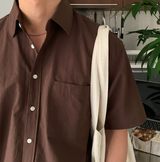Cool Basic Semi-Over Short Sleeve Shirt
