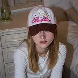 Stella Retro Ball Cap (Brown & Cherry Blossom)