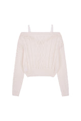 Rose milk lace knit, Soft Pink