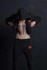 FR CROP HOODIE ZIP-UP BLACK