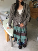 Punch Shirring Ruffle Cardigan (3color)