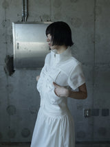 Riren Summer Shirred Zip-up