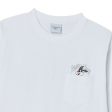 25SS カートゥーンチンチラロングスリーブTシャツ ホワイト