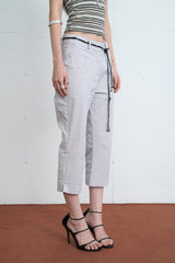 Slim Line Capri Pants (Light Gray/2size)