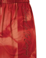 Embroidered Graphic Jersey Skirt _ RED
