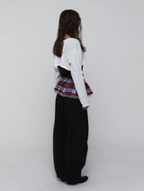 Check Tie Belt_Red