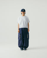 [AG.W] Round Raglan Sweat Half Tee - White Melange