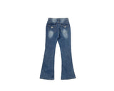 Bev Flip Pocket Bootcut Washing Denim Pants