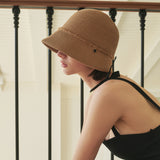 Rough Tie Bucket Hat (Brown)