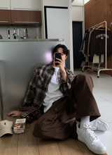 レビオダブルニーバックバンディングセミワイドコットンパンツ