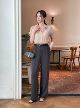 Flynn Summer Cool Pintuck Wide Slacks