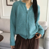 Cuang feminine fit alpaca raglan knit cardigan