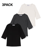[3PACK] THREE QUARTER BASIC T-SHIRT_F24QB276