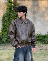 フェイドレザーパディング (Black)